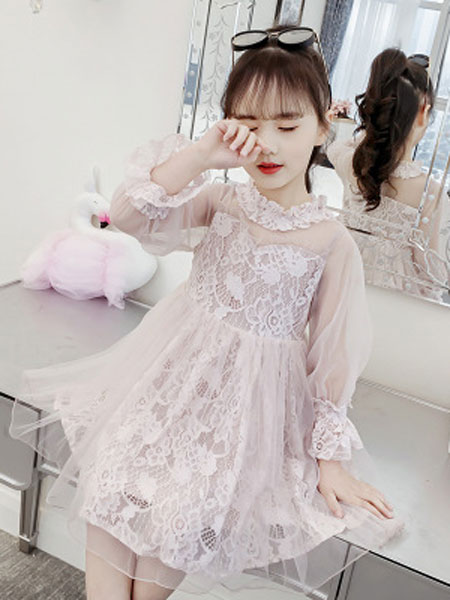 JUZITIGE/桔子虎童装品牌2019春夏超仙甜美网纱公主裙
