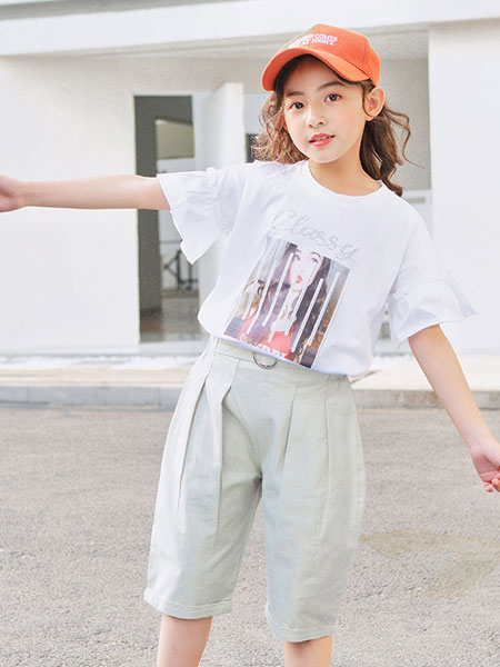童装品牌2019春夏萝卜裤两件套潮