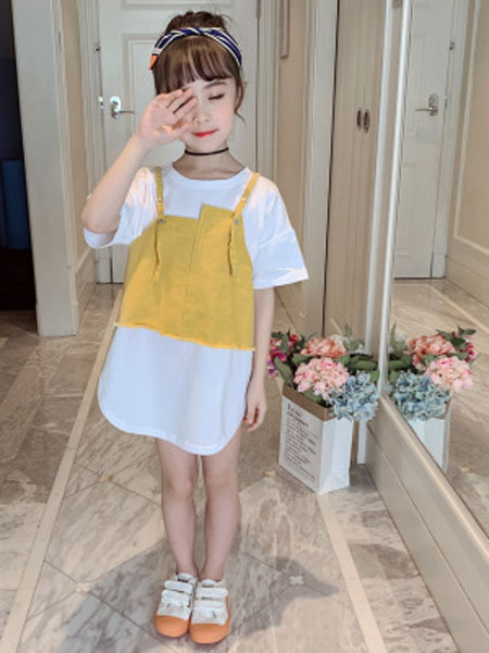 JUZITIGE/桔子虎童装品牌2019春夏洋气两件套中大童休闲