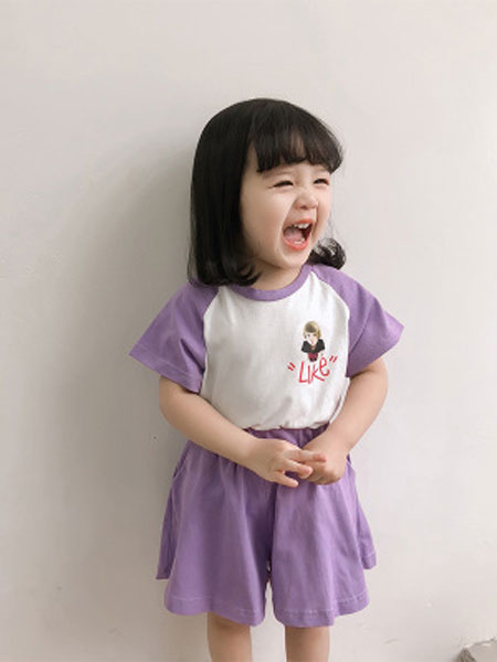 瑞业童装品牌2019春夏韩版短裤宝宝两件套