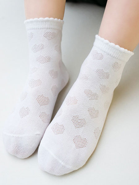 婴童用品全棉婴儿袜花边网眼袜