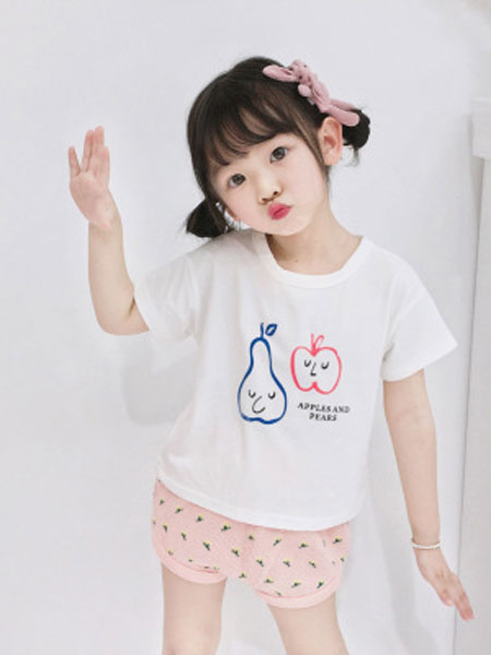 童装品牌2019春夏水果印花短袖T恤卡通百搭
