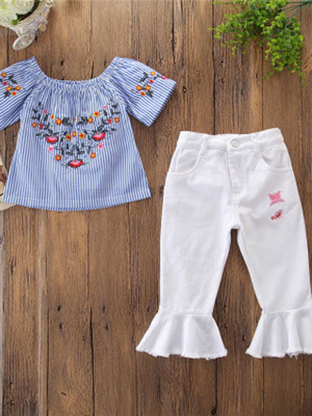 SAMGAMI BABY童装品牌2019春夏刺绣衬衫2件套