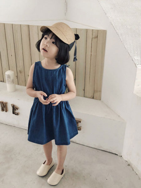 童装品牌2019春夏韩版女童牛仔连衣裙