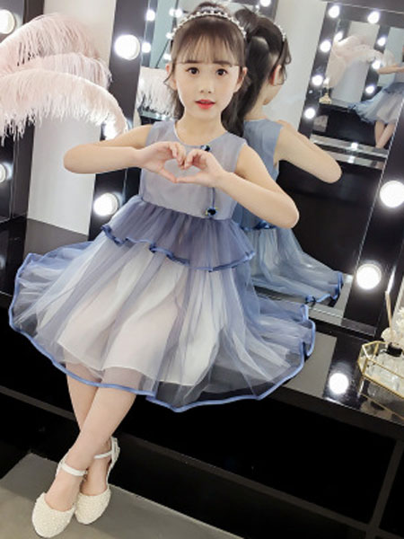 洛离童装品牌2019春夏韩版儿童公主时尚网纱裙