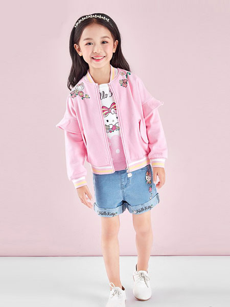凯蒂猫童装品牌2019春夏运动服外套