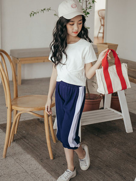 honeecool童装品牌2019春夏时髦短袖两件套