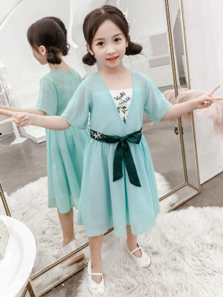 童装品牌2019春夏日常中国风女童袄裙