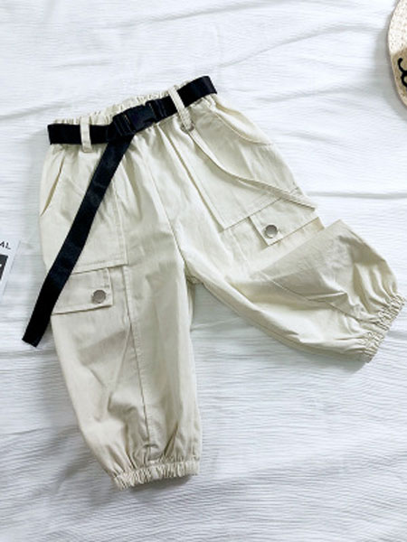朵米诺童装品牌2019春夏韩版休闲工装裤子