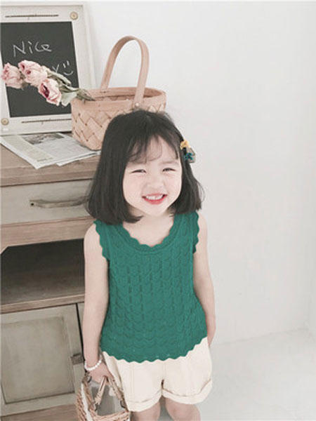 SSlYA童装品牌2019春夏复古式纯棉针织背心