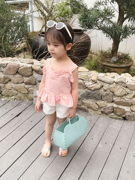 豹纹兔童装品牌2019春夏洋气背心吊带娃娃衫