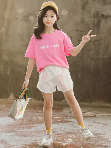 童装品牌2019春夏韩版短袖短裤两件套