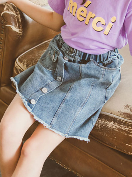 童装品牌2019春夏韩版牛仔短裙