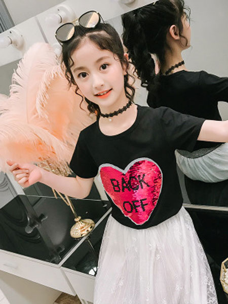 童装品牌2019春夏韩版休闲短袖圆领两件套潮