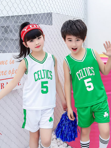 童装品牌2019春夏无袖篮球衣幼儿园园服两件套