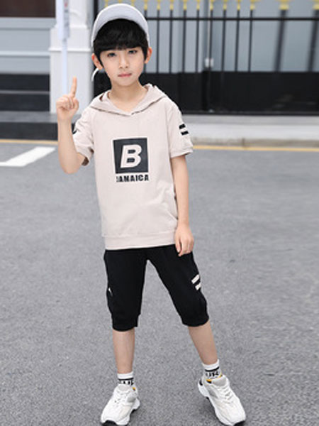尚舞童装品牌2019春夏韩版两件套男孩休闲潮衣