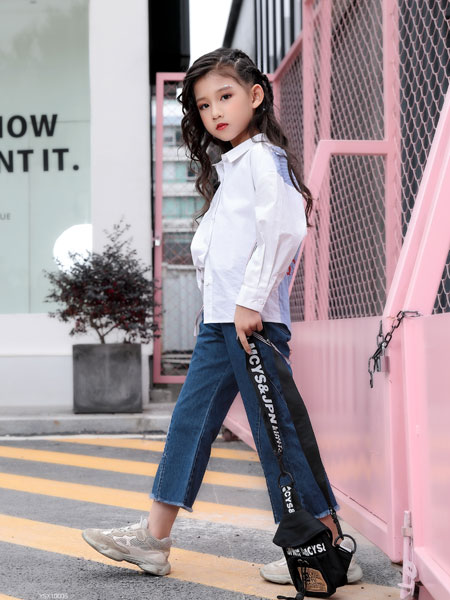 影尚可贝童装品牌2019春夏韩版修身套装