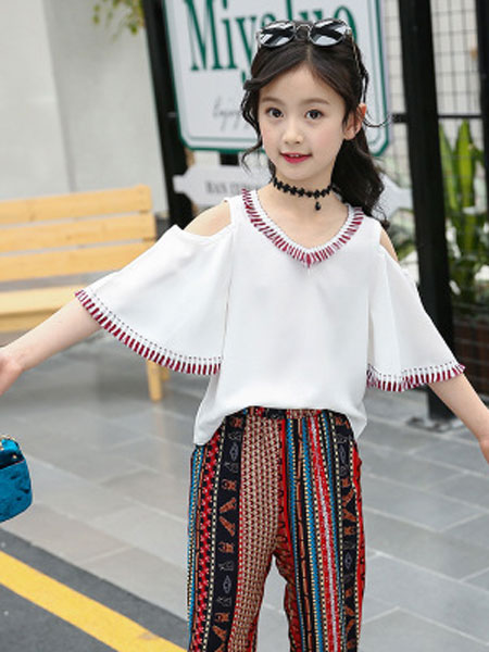 童装品牌2019春夏中大童韩版时尚两件套洋气