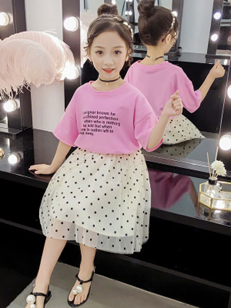 巧乐虎童装品牌2019春夏超洋气韩版两件套