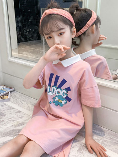童装品牌2019春夏时尚休闲T恤裙子