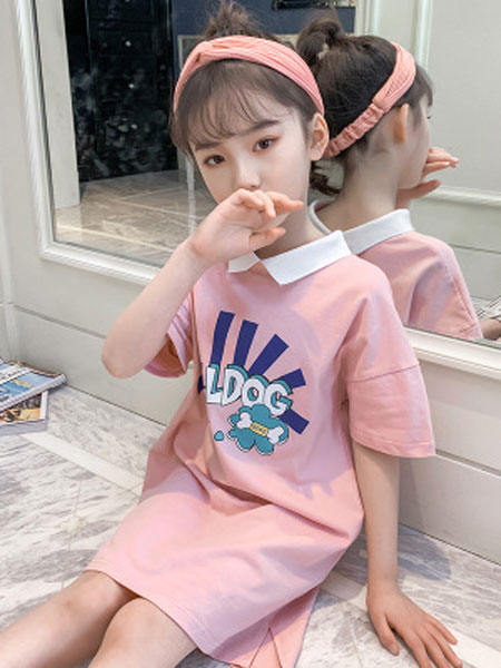 童装品牌2019春夏中大童打底衫韩版女大童长袖t恤