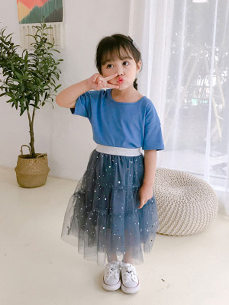 童装品牌2019春夏中小童纱裙两件套潮