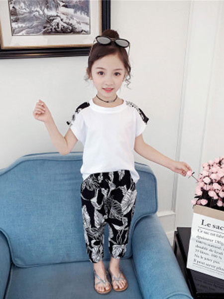童装品牌2019春夏韩版宝宝洋气两件套