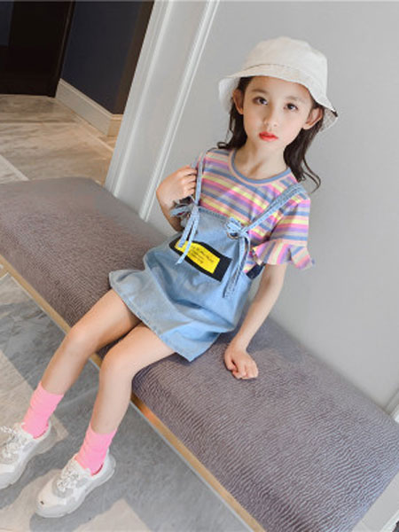 童装品牌2019春夏超洋气休闲短袖两件套