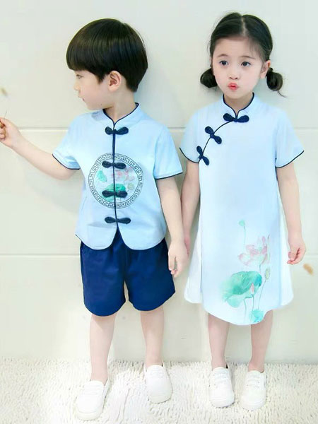 班尼豆童装品牌2019春夏汉服中国风新款表演服园服