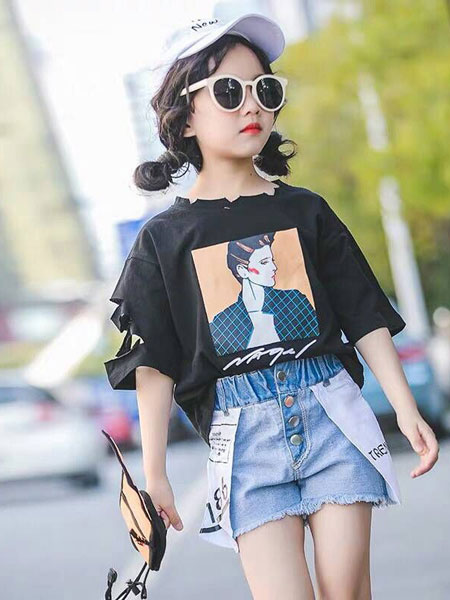 班尼豆童装品牌2019春夏新款韩版儿童洋气潮T恤衫中大童上衣