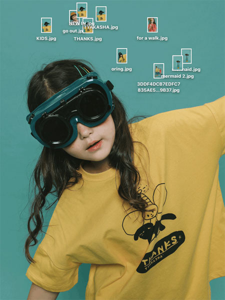 塔卡沙TYAKASHA KIDS童装品牌2019春夏黄色插画印花短袖T恤