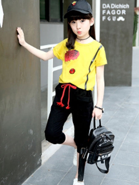 淘气有约童装品牌2019春夏韩版童儿童休闲两件套装