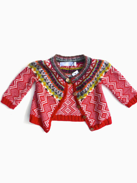 Original Handmade Knitwear童装品牌新款时尚森林系纯羊毛外套