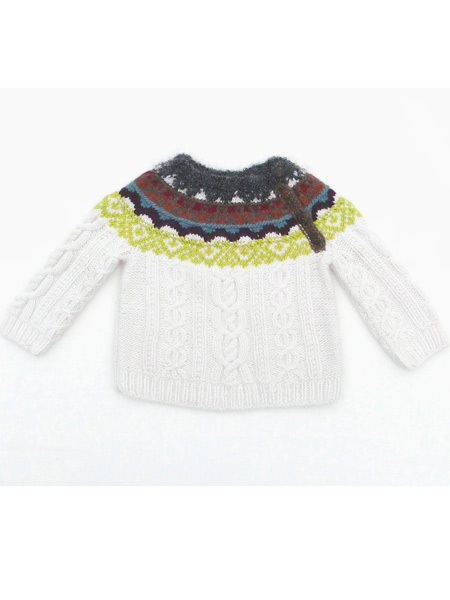 Original Handmade Knitwear童装品牌新款复古时尚圆领套头针织衫毛衣