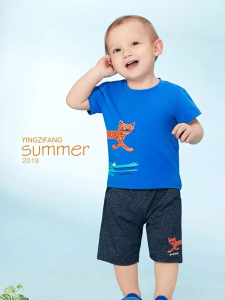 婴姿坊yingzifan童装品牌2019春夏儿童体恤短袖上衣 短袖T恤
