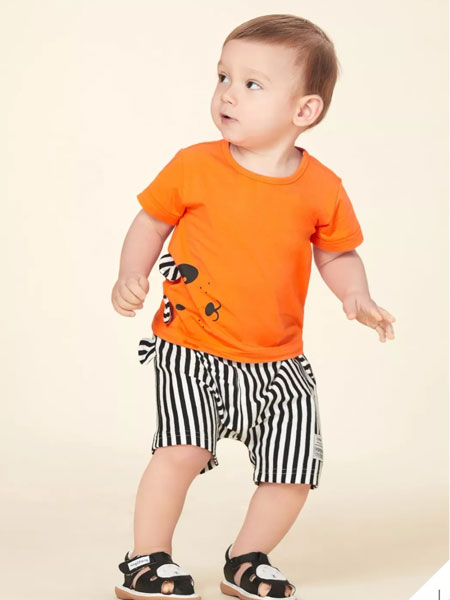 婴姿坊yingzifan童装品牌2019春夏新款韩版卡通T恤潮两件套装