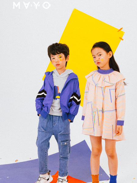 五月童品 mayosimple童装品牌2019秋冬新款休闲时尚纯色夹克外套