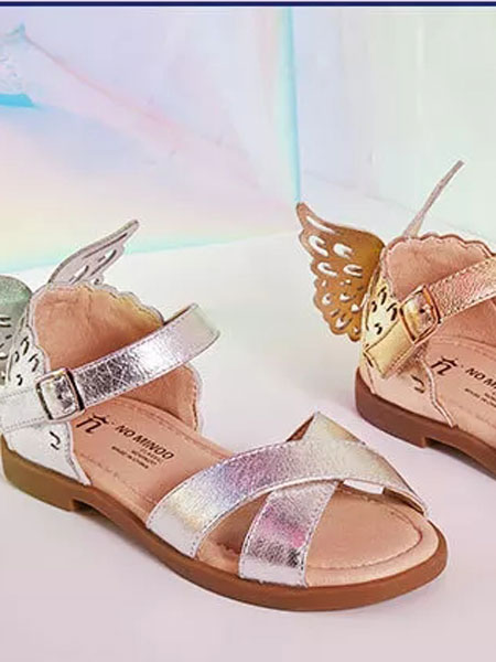 诺米洛童鞋品牌2019春夏韩版女童洋气蝴蝶结鞋子粉色童鞋