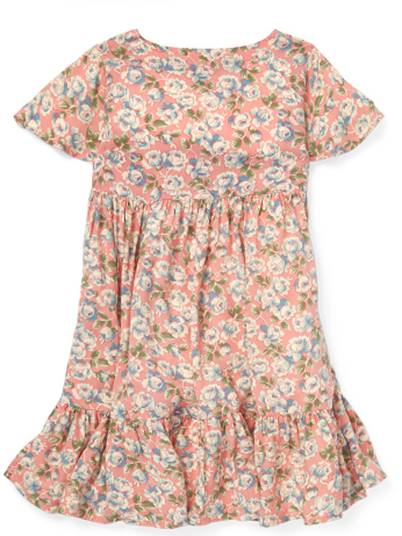 Ralph Lauren童装品牌2019春夏花卉图案梭织连衣裙