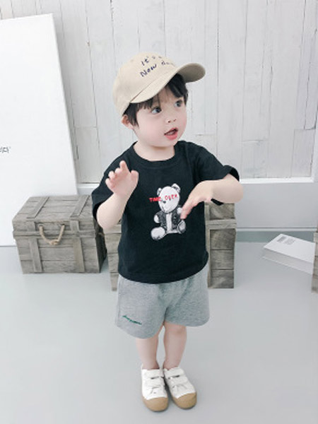 美芽妈咪童装品牌2019春夏新款韩版卡通印花短袖T恤潮