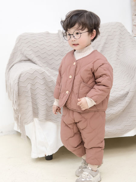 童装品牌2019秋冬男童加厚套装洋气棉衣