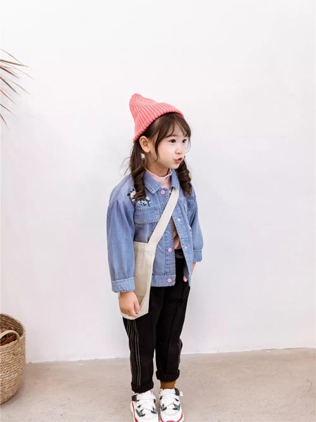 南瓜娃娃童装品牌2019秋季新款韩版洋气纯棉牛仔外套