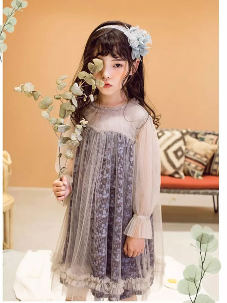 卡拉美Karamel童装品牌2020春夏双层网纱连衣裙