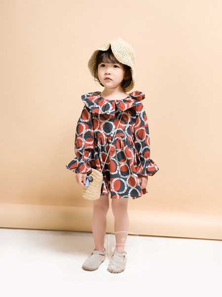 童装品牌2019秋季韩版中大童洋气圆点长袖女孩公主裙
