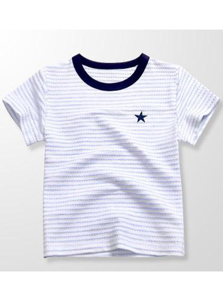 BGlove童装品牌2019春夏新款韩版短袖条纹T恤纯棉上衣