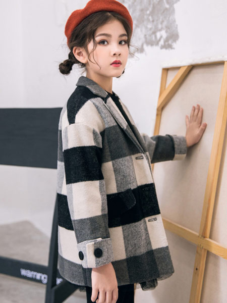 童装品牌2019秋冬新款韩版时尚中长款外套