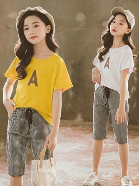 言信童装品牌2019春夏新款时髦套装洋气韩版潮