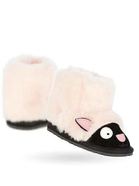 EMU Australia童鞋品牌2019秋冬新款雪地靴卡通动物图案宝宝雪地靴