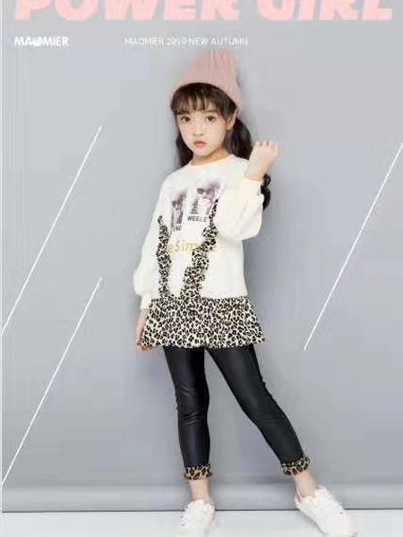 Maomier猫咪儿童装品牌2019秋季新款韩版淑女圆领打底衫上衣