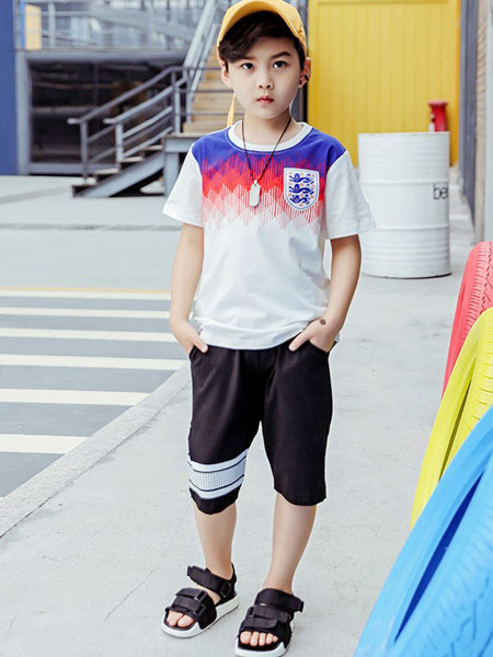 童装品牌2019春夏男足，足球服英格兰队球服儿童足球短袖